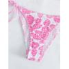 imageMakeMeChic Womens Halter Triangle Thong Bikini Sets High Cut Swimsuit Bathing Suit SwimwearPink C