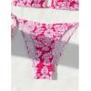 imageMakeMeChic Womens Halter Triangle Thong Bikini Sets High Cut Swimsuit Bathing Suit SwimwearPink Flower