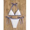 imageMakeMeChic Womens Solid Halter Triangle High Cut Bikini Set Swimsuit Bathing SuitSolid White