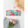 imageMakeMeChic Womens Strapless Bikini Top Floral Print Bandeau Swimsuit Bikini TopsMulticolor a