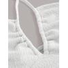 imageMakeMeChic Womens Summer Criss Cross Halter Tops 2025 Beach Sleeveles Cut Out Tie Backless Peplum Crop Tank TopsWhite
