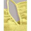 imageMakeMeChic Womens Summer Criss Cross Halter Tops 2025 Beach Sleeveles Cut Out Tie Backless Peplum Crop Tank TopsYellow B