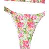 imageMakeMeChic Womens Triangle Thong Bikini Sets High Cut Swimsuit Bathing Suit SwimwearMulticolor B