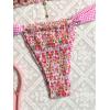 imageMakeMeChic Womens Triangle Thong Bikini Sets High Cut Swimsuit Bathing Suit SwimwearMulticolor a