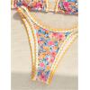 imageMakeMeChic Womens Triangle Thong Bikini Sets High Cut Swimsuit Bathing Suit SwimwearRandom Floral