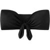 imageMakeMeChic Womens Bandeau Bikini Top Knot Front Strapless Swimsuit Bathing TopsBlack