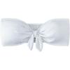imageMakeMeChic Womens Bandeau Bikini Top Knot Front Strapless Swimsuit Bathing TopsWhite