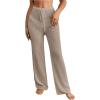 imageMakeMeChic Womens Crochet Beach Pant Drawstring Waist Bikini Swimsuits Sheer Mesh Cover Up PantsKhaki