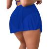 imageMakeMeChic Womens Sheer Mesh Swim Cover Up Swimsuit Beach Cover Up SkirtRoyal Blue B