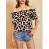 imageMakeMeChic Womens Off Shoulder Tops Short Sleeve Textured Dressy Casual Summer BlousesMulticolor a