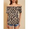 imageMakeMeChic Womens Off Shoulder Tops Short Sleeve Textured Dressy Casual Summer BlousesMulticolor a