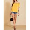 imageMakeMeChic Womens Off Shoulder Tops Short Sleeve Textured Dressy Casual Summer BlousesYellow a