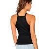 imageMakeMeChic Womens Sleeveless Knit Slim Summer Halter Cami TopBlack