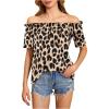 imageMakeMeChic Womens Off Shoulder Tops Short Sleeve Textured Dressy Casual Summer BlousesMulticolor a