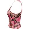 imageMakeMeChic Womens Camo Notched Wide Strap Tank Top Sleeveless Streetwear Crop TopsPink