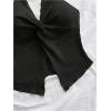 imageMakeMeChic Womens Halter Tops Slit Twist Front Backless Cute Summer Tank TopBlack