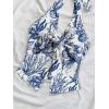 imageMakeMeChic Womens Halter Tops Slit Twist Front Backless Cute Summer Tank TopBlue White