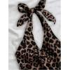 imageMakeMeChic Womens Halter Tops Slit Twist Front Backless Cute Summer Tank TopCoffee Brown