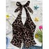 imageMakeMeChic Womens Halter Tops Slit Twist Front Backless Cute Summer Tank TopCoffee Brown