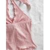 imageMakeMeChic Womens Halter Tops Slit Twist Front Backless Cute Summer Tank TopPink