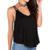 imageMakeMeChic Womens Loose V Neck Cami Tank Tops Casual Sleeveless ShirtBlack