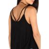 imageMakeMeChic Womens Loose V Neck Cami Tank Tops Casual Sleeveless ShirtBlack