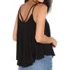 imageMakeMeChic Womens Loose V Neck Cami Tank Tops Casual Sleeveless ShirtBlack