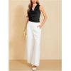imageMakeMeChic Womens Satin Silk Tank Tops Cowl Neck Sleeveless Camisole Tops Dressy ShirtsBlack a