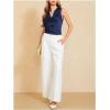 imageMakeMeChic Womens Satin Silk Tank Tops Cowl Neck Sleeveless Camisole Tops Dressy ShirtsBlue a