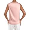 imageMakeMeChic Womens Satin Silk Tank Tops Cowl Neck Sleeveless Camisole Tops Dressy ShirtsLight Pink