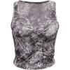imageMakeMeChic Womens Camo Notched Wide Strap Tank Top Sleeveless Streetwear Crop TopsBlack