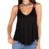 imageMakeMeChic Womens Loose V Neck Cami Tank Tops Casual Sleeveless ShirtBlack