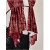 imageMakeMeChic Womens Lepoard Print Halter Tops Y2k Split Asymmetrical Club Crop TopFloral Red