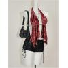 imageMakeMeChic Womens Lepoard Print Halter Tops Y2k Split Asymmetrical Club Crop TopFloral Red