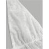 imageMakeMeChic Womens Lepoard Print Halter Tops Y2k Split Asymmetrical Club Crop TopWhite Lace