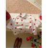 imageMakeMeChic Womens Cropped Button Down Shirt Collar Short Sleeve Pocket Crop TopsHeart Print White