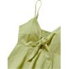 imageMakeMeChic Womens Smocked Peplum Crop Top V Neck Tie Front Boho Sleeveless Shirred CamiLime Green