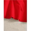 imageMakeMeChic Womens Smocked Peplum Crop Top V Neck Tie Front Boho Sleeveless Shirred CamiRed