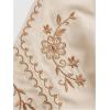 imageMakeMeChic Womens Vest Top Floral Print Halter V Neck Asymmetrical Hem Sleeveless Vintage Crop TopKhaki
