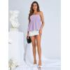 imageMakeMeChic Womens Casual Bow Back Spaghetti Strap Cami Tops Sleeveless Ruffle Summer CamisoleLilac Purple