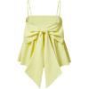 imageMakeMeChic Womens Casual Bow Back Spaghetti Strap Cami Tops Sleeveless Ruffle Summer CamisoleLime Green