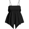 imageMakeMeChic Womens Casual Bow Back Spaghetti Strap Cami Tops Sleeveless Ruffle Summer CamisoleBlack