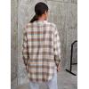 imageMakeMeChic Womens Plaid Shirts Oversized Flannels Shacket JacketA Multi Camel