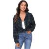 imageMakeMeChic Womens Plaid Shirts Oversized Flannels Shacket JacketMulti Green