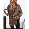 imageMakeMeChic Womens Button Down Shirts Leopard Print Long Sleeve Collared Blouse TopMulticolor