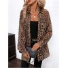 imageMakeMeChic Womens Button Down Shirts Leopard Print Long Sleeve Collared Blouse TopMulticolor