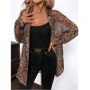 imageMakeMeChic Womens Button Down Shirts Leopard Print Long Sleeve Collared Blouse TopMulticolor