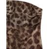imageMakeMeChic Womens Cheetah Print Tube Top Y2k Strapless Mesh Leopard Print TopsBrown