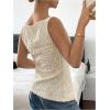 imageMakeMeChic Womens Vest Top Trendy Button Up Tank Tops Asymmetrical Y2k Going Out TopApricot B
