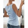 imageMakeMeChic Womens Vest Top Trendy Button Up Tank Tops Asymmetrical Y2k Going Out TopBlue